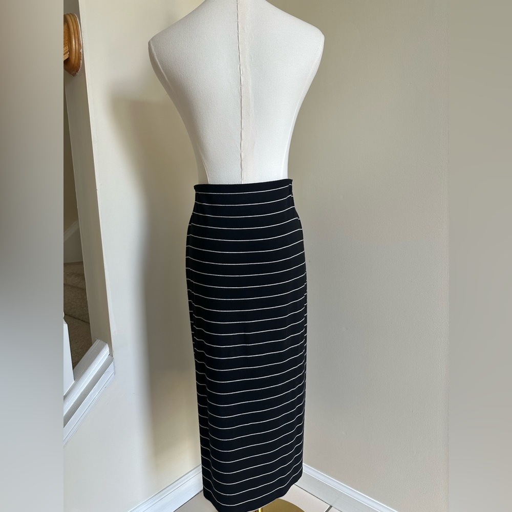 Old Navy Pencil Skirt - Black/White Stripe - Picture 2 of 9